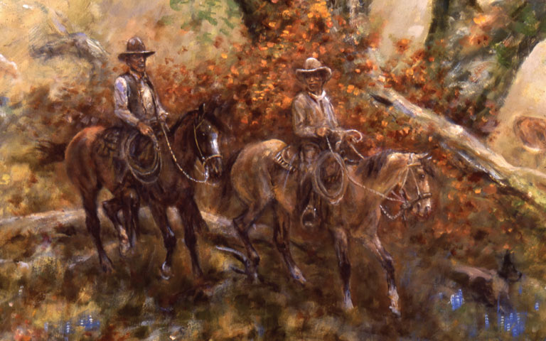 Frank and Me, 36 x 42, oil